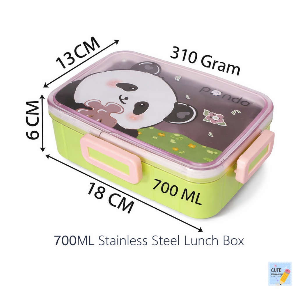 Stainless Steel Cartoon Lunch Box (Cute, Safe & Durable)