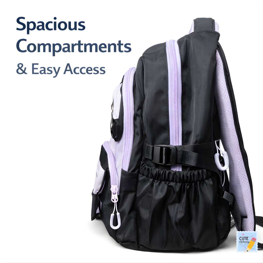 DDYINUO Cute Teddy Bear Backpack (Purple 18 Inches)