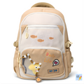 DDYINUO Cute fish Backpack (Light Brown 18 Inches)