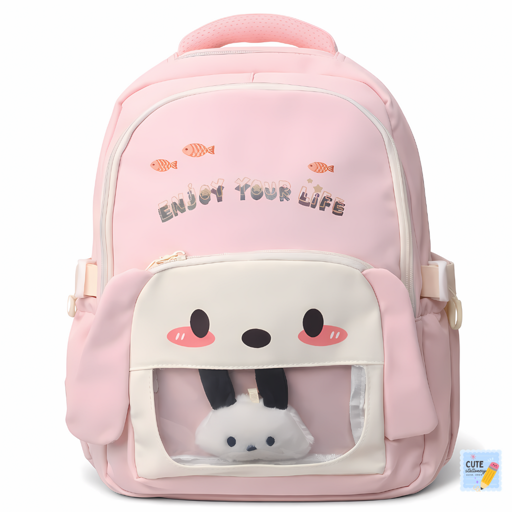 DDYINUO Cute Bunny Backpack (Baby Pink 18 Inches)