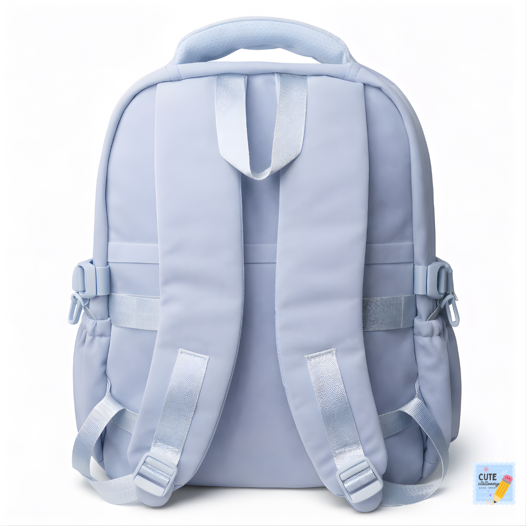 DDYINUO Cute Cloud Theme Backpack (Light Blue 18 Inches)