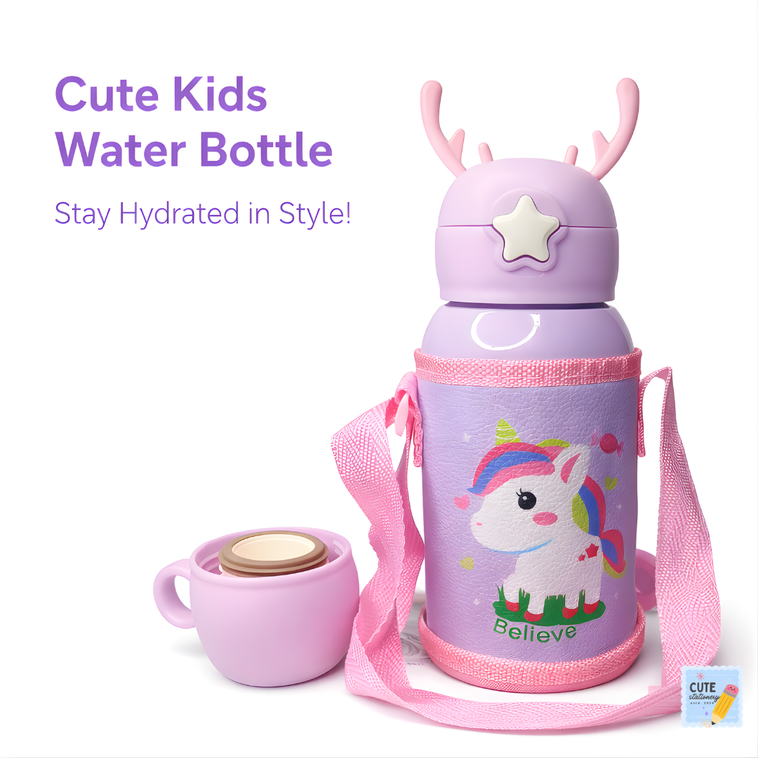 Cute Unicorn Kids Hot & Cold Insulated Water Bottle 500 ML