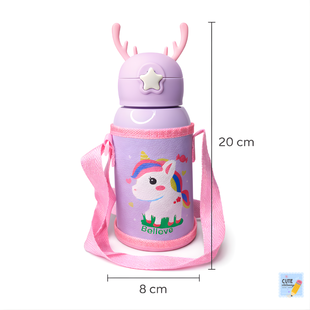 Cute Unicorn Kids Hot & Cold Insulated Water Bottle 500 ML