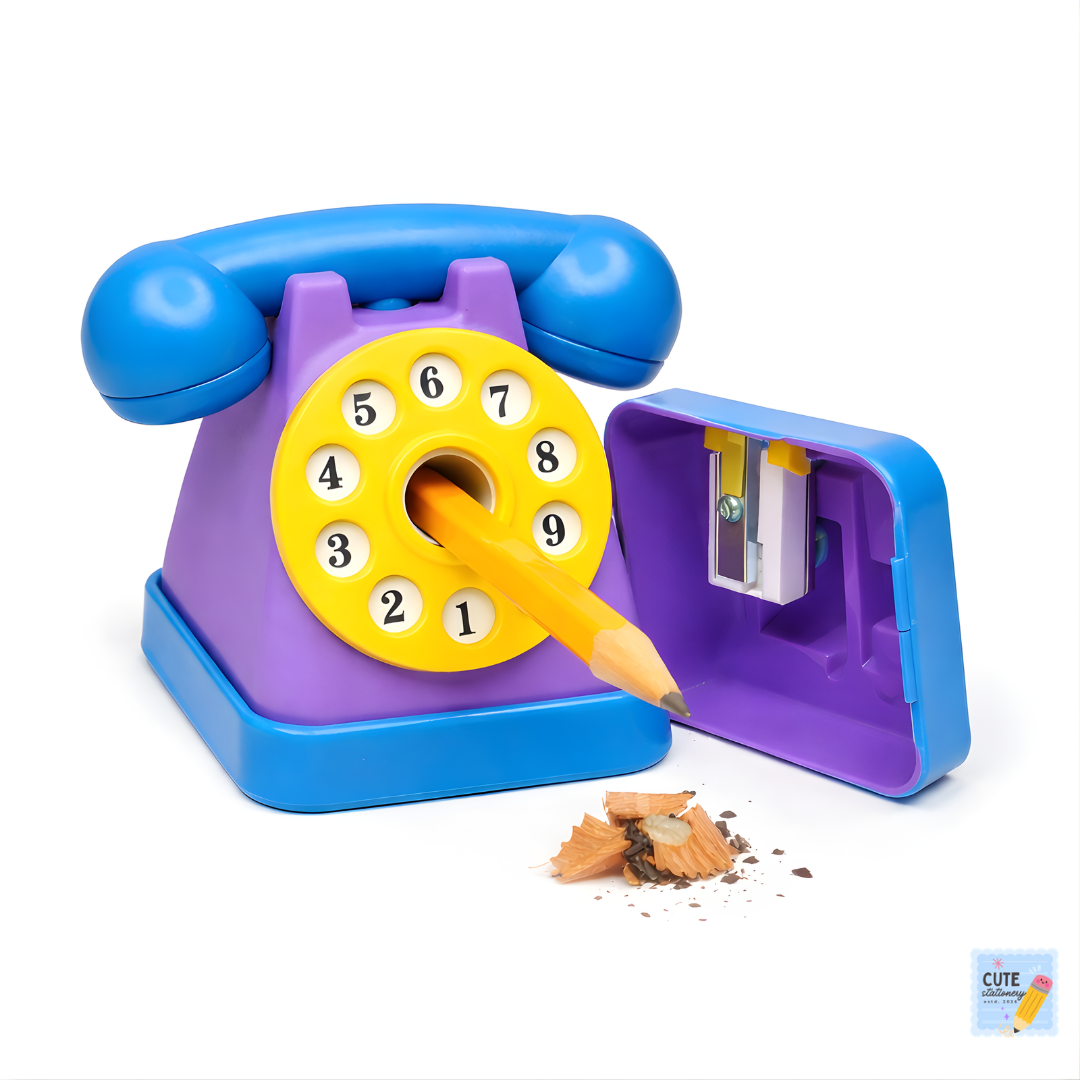 Cute Telephone Design Sharpener for Kids | Fun Pencil Sharpener for School & Birthday Return Gifts