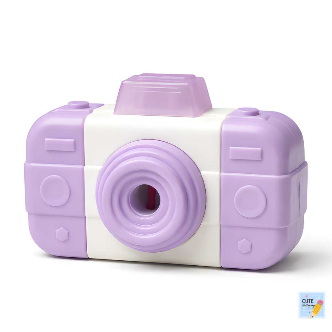 3-in-1 Camera Sharpener With Clean Roller & Eraser for Kids