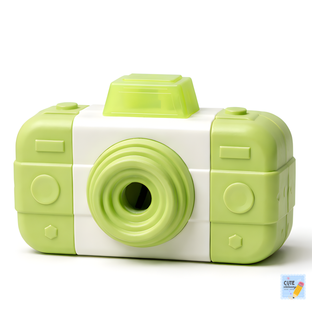 3-in-1 Camera Sharpener With Clean Roller & Eraser for Kids