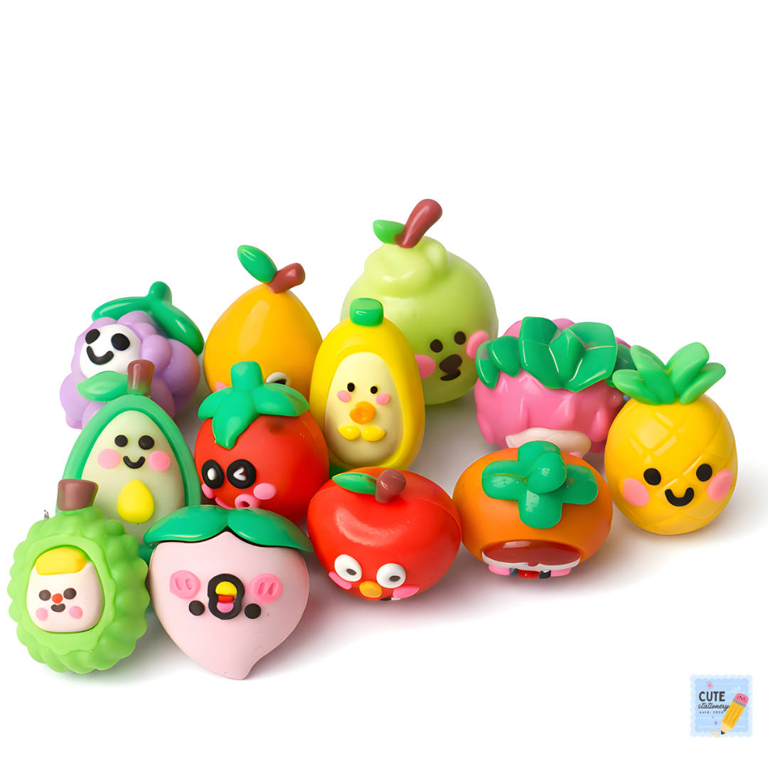 12 Pcs Cute Fruit Eraser Set – Fun & Perfect for Kids