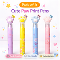 Cat Paw Highlighter Pens – Cute & Colorful Study Essentials (Pack of 4)