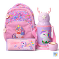 Unicorn Combo Set for Girls Bag pack, Insulated Water Bottle & Pencil Pouch (Pink)