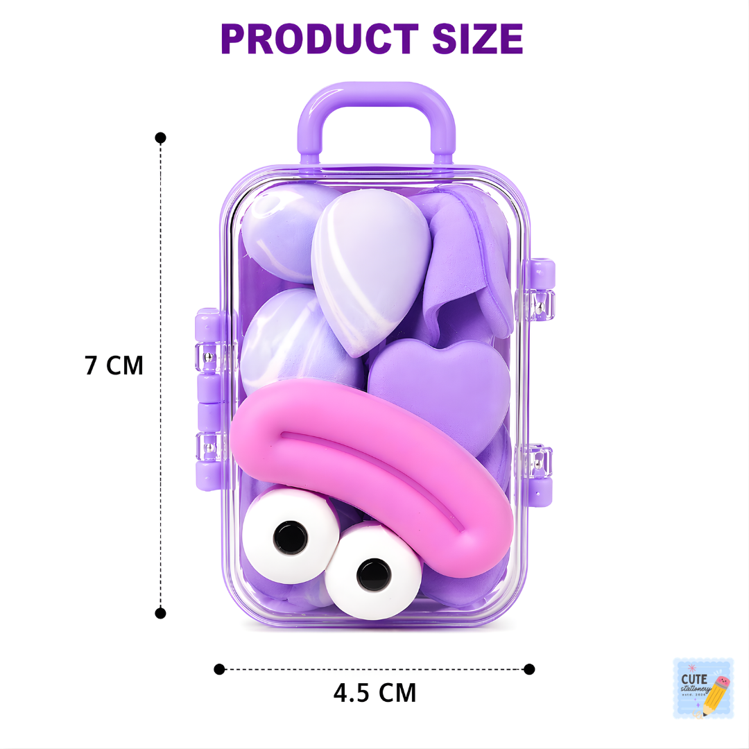 Korean Cute Makeup Sponge Set Box (10 Pcs)