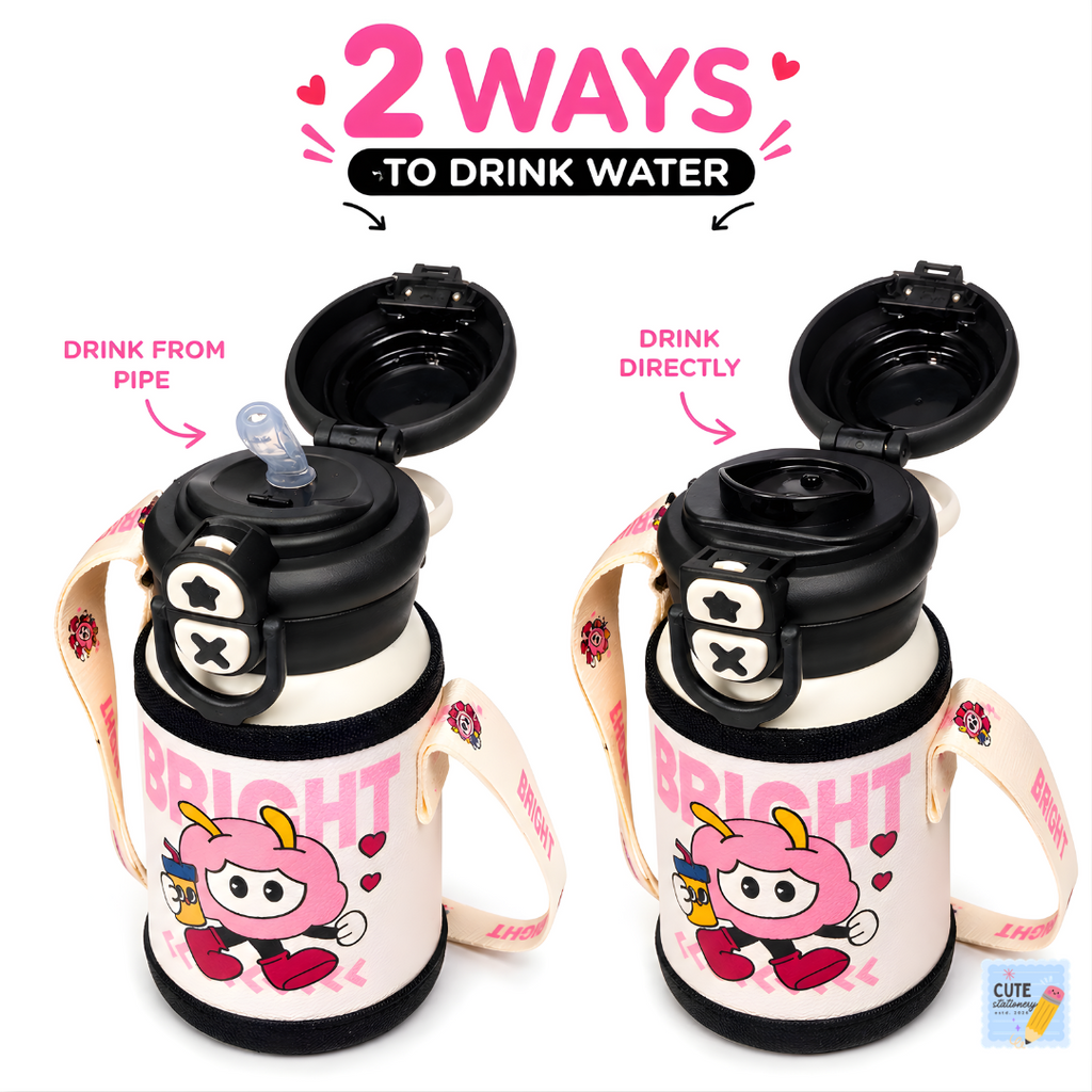 Kids Thermos Stainless Steel Hot & Cold Water Bottle (500 ML)