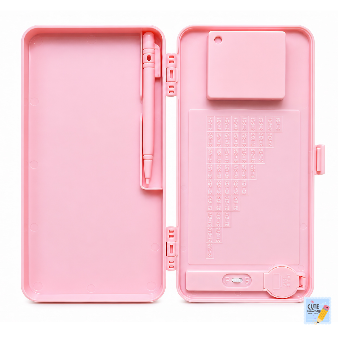 LCD Writing Tablet Pencil Box (Pink)