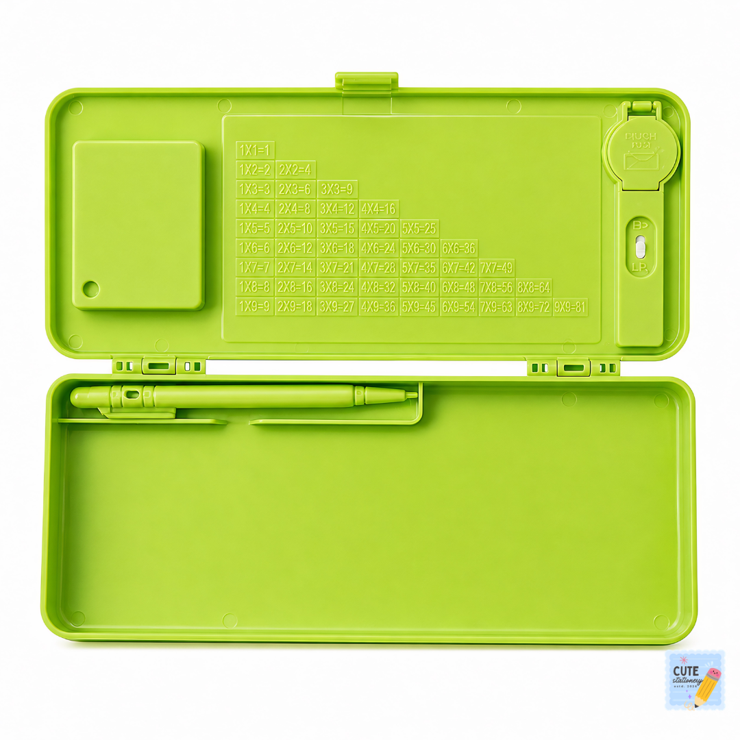 LCD Writing Tablet Pencil Box (Green Panda Theme)