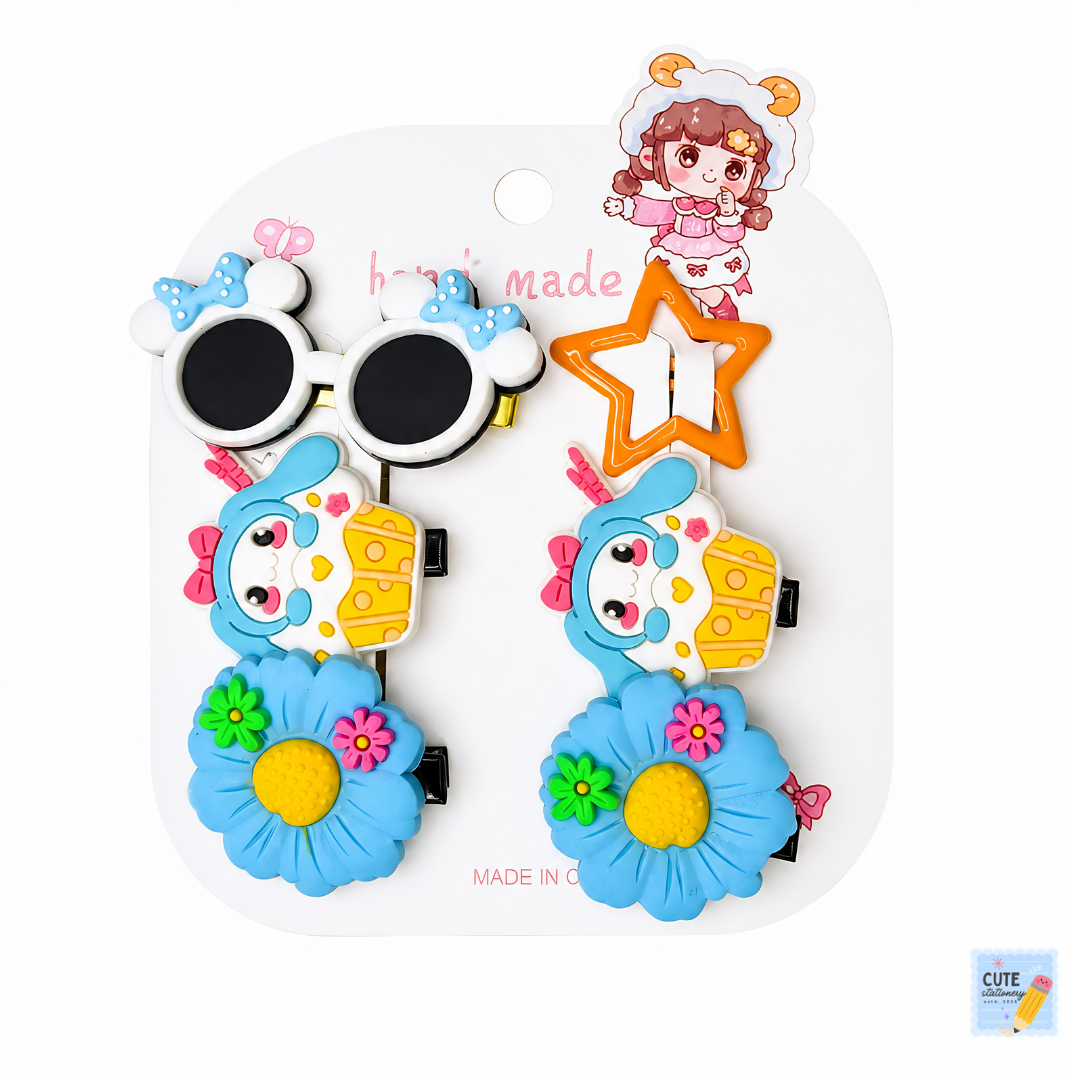 Cute Hair Clips for Baby Girls (6 Piece Hair Clip Set)