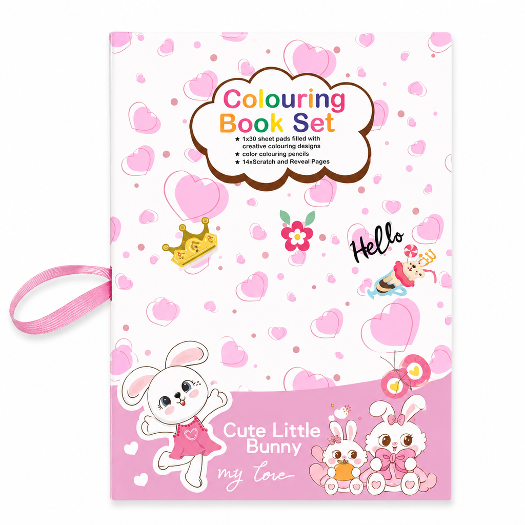 Kid's Coloring & Scratch Art Book Set
