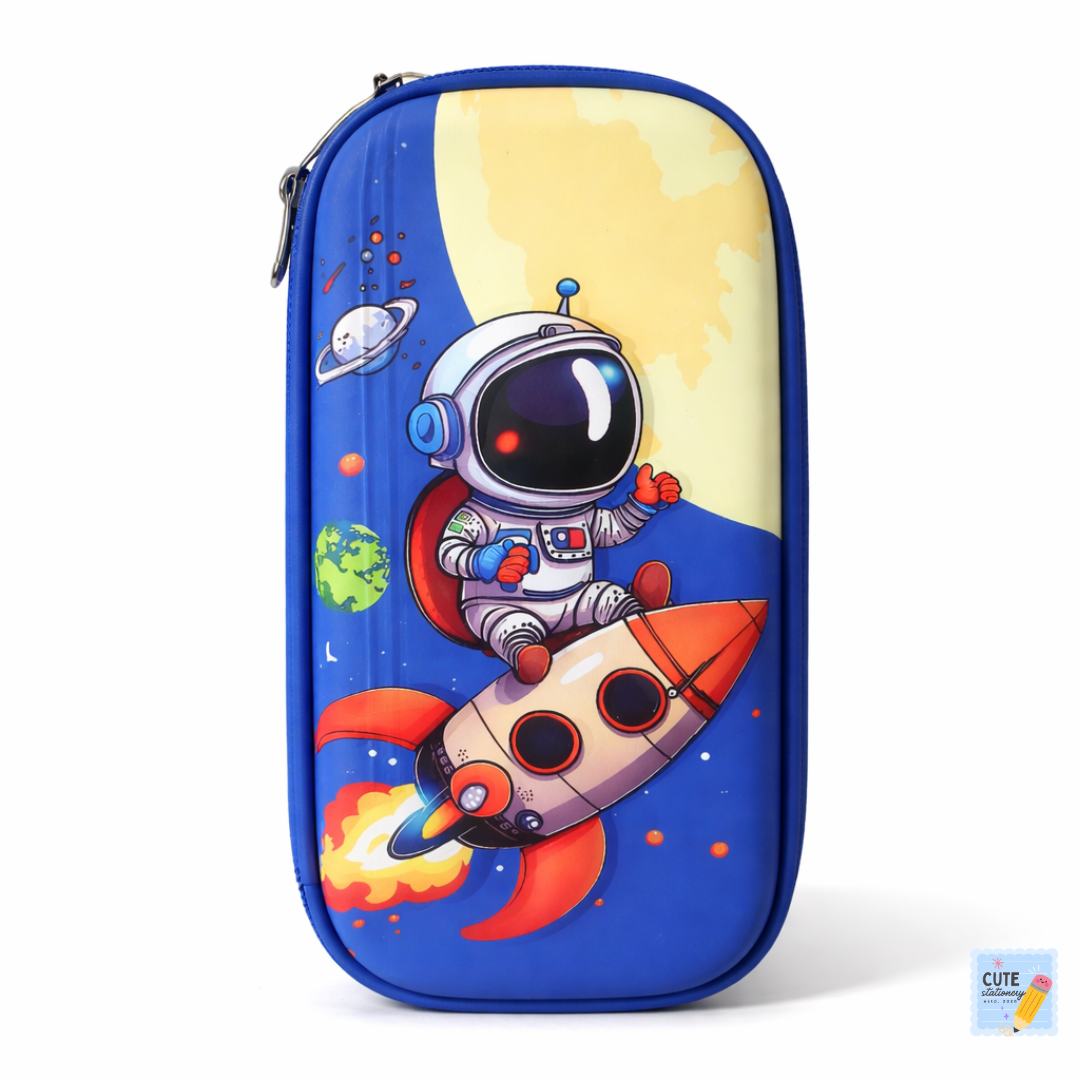 3D Space Astronaut Pencil Case – Large Capacity School Pouch for Kid