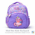 Mad Bee Kids Backpack (Purple 16 Inches) Best for 1st to 3rd Class Kids
