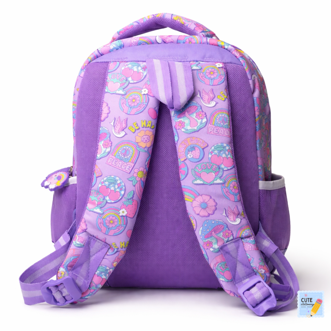 Mad Bee Kids Backpack (Purple 16 Inches) Best for 1st to 3rd Class Kids
