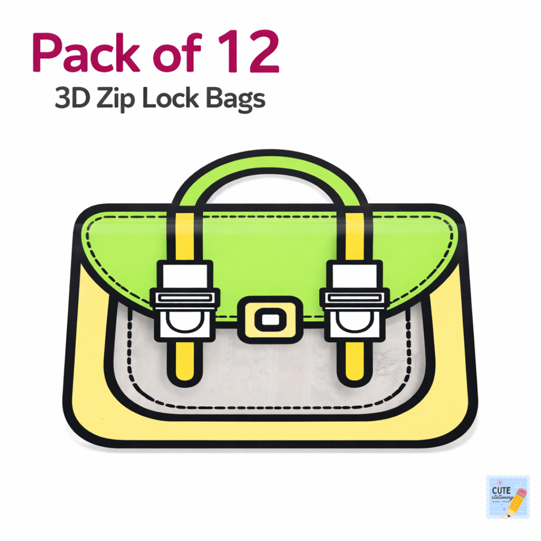 Buy 3D Zip Lock Bag (Pack of 12)