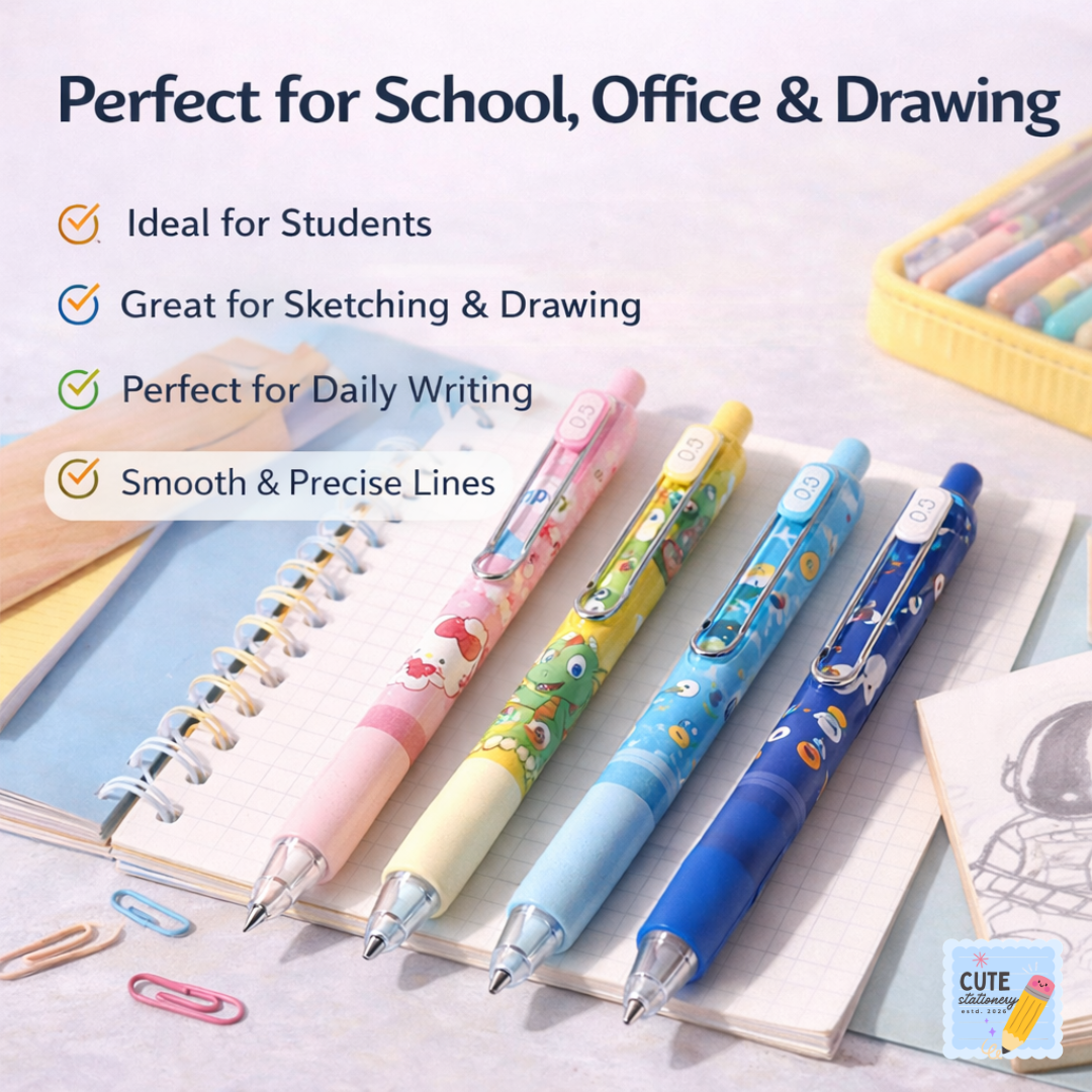 Pack of 2 Mechanical Pencils – Smooth Writing, Refillable, Durable & Comfortable Grip (Yellow & Pink) & (Light Blue & Blue) / Assorted.