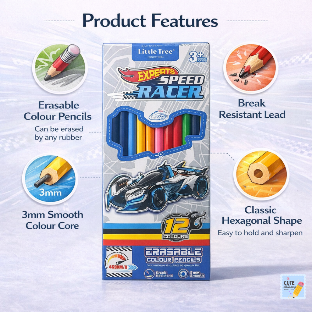 Speed Racer Erasable Color Pencils | Little Tree – Since 1994