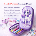 3D Unicorn Pencil Case / Pencil Pouch Available in Pink , Blue & Purple