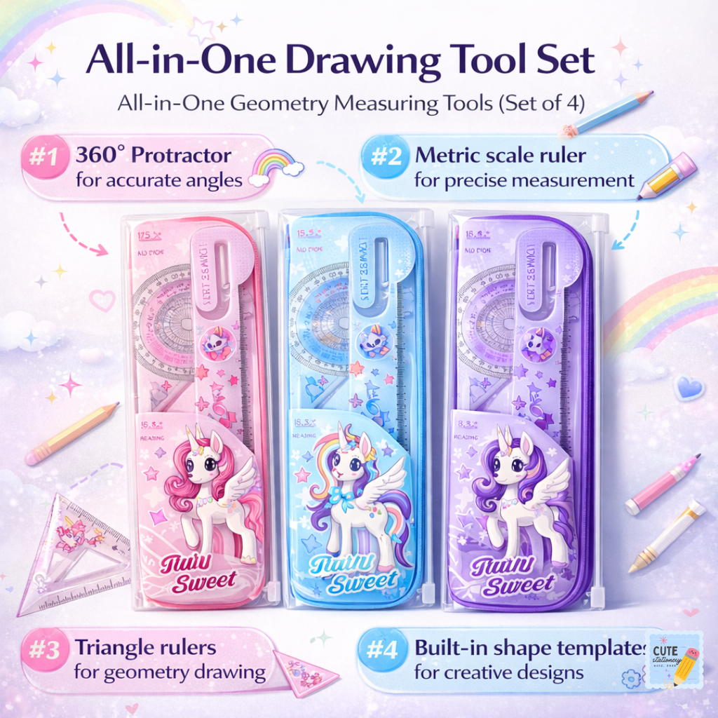 Rainbow Drawing Template Ruler Set (Set of 4) | Assorted Color