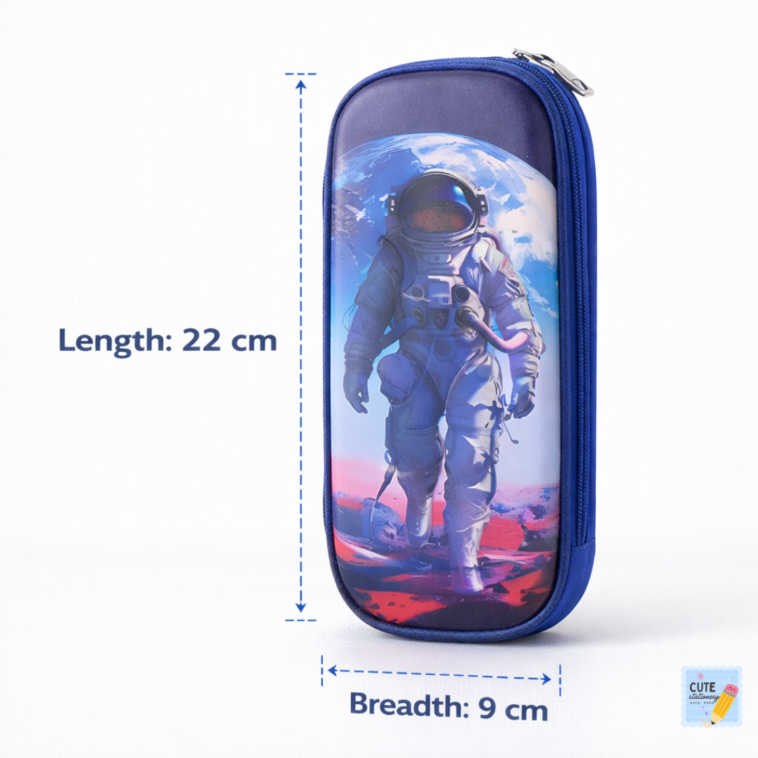 3D Space Astronaut Pencil Case – Large Capacity School Pouch for Kid