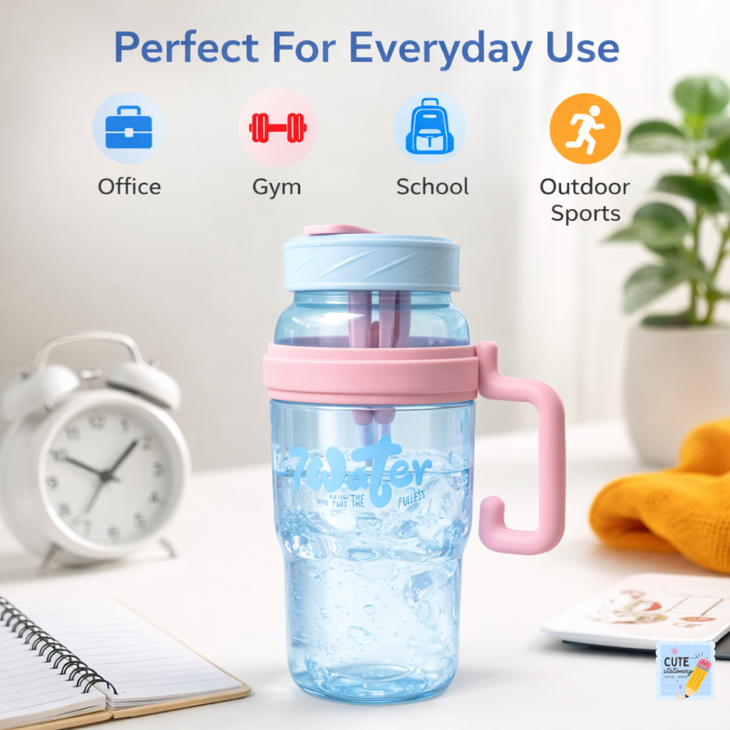 Unbreakable 700ML Sports Water Bottle with Handle (BPA Free)