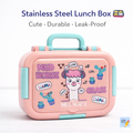 Kids Lunch Box Stainless Steel 3 Compartment | Leak-Proof Bento Tiffin | School, Picnic & Travel