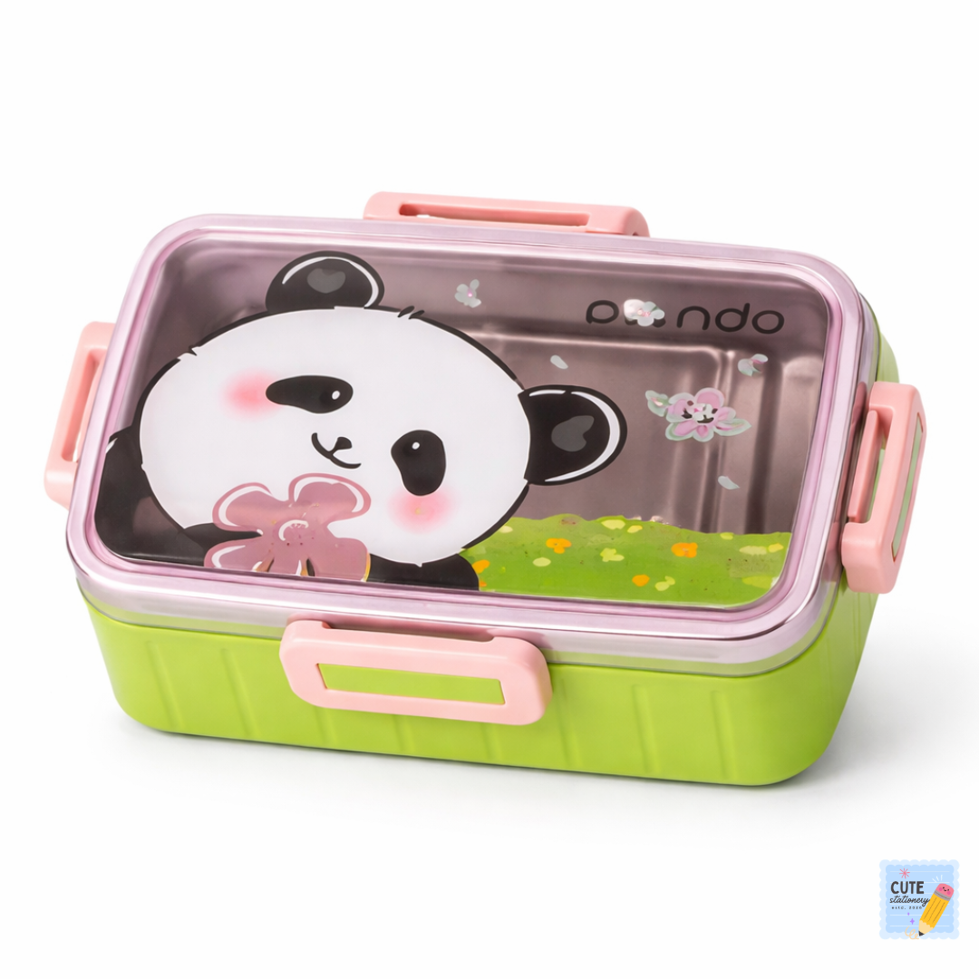 Stainless Steel Cartoon Lunch Box (Cute, Safe & Durable)