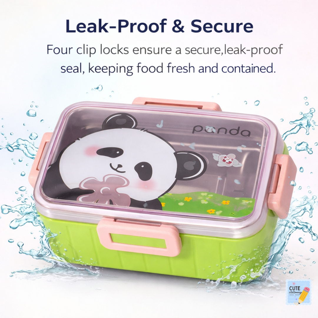 Stainless Steel Cartoon Lunch Box (Cute, Safe & Durable)