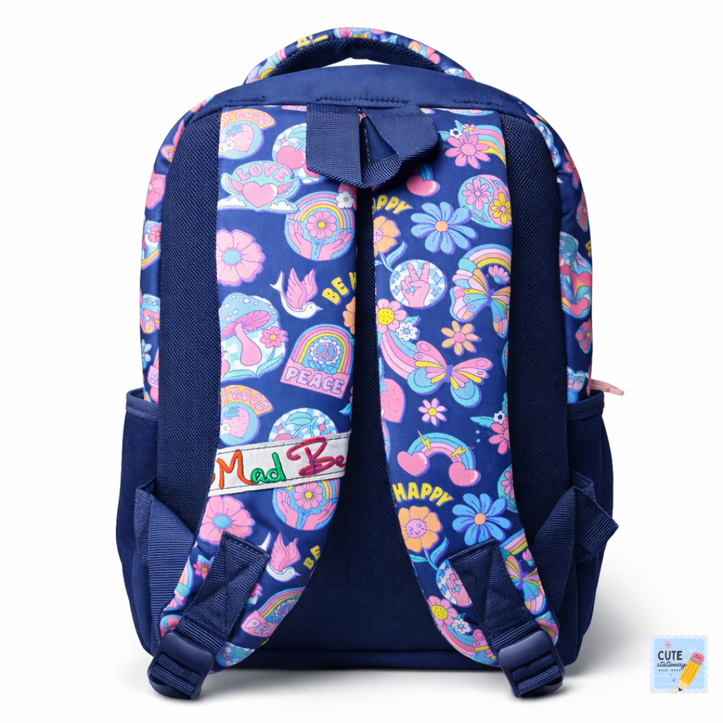 Mad Bee Kids Backpack (Navy 16 Inches) Best for 1st to 3rd Class Kids