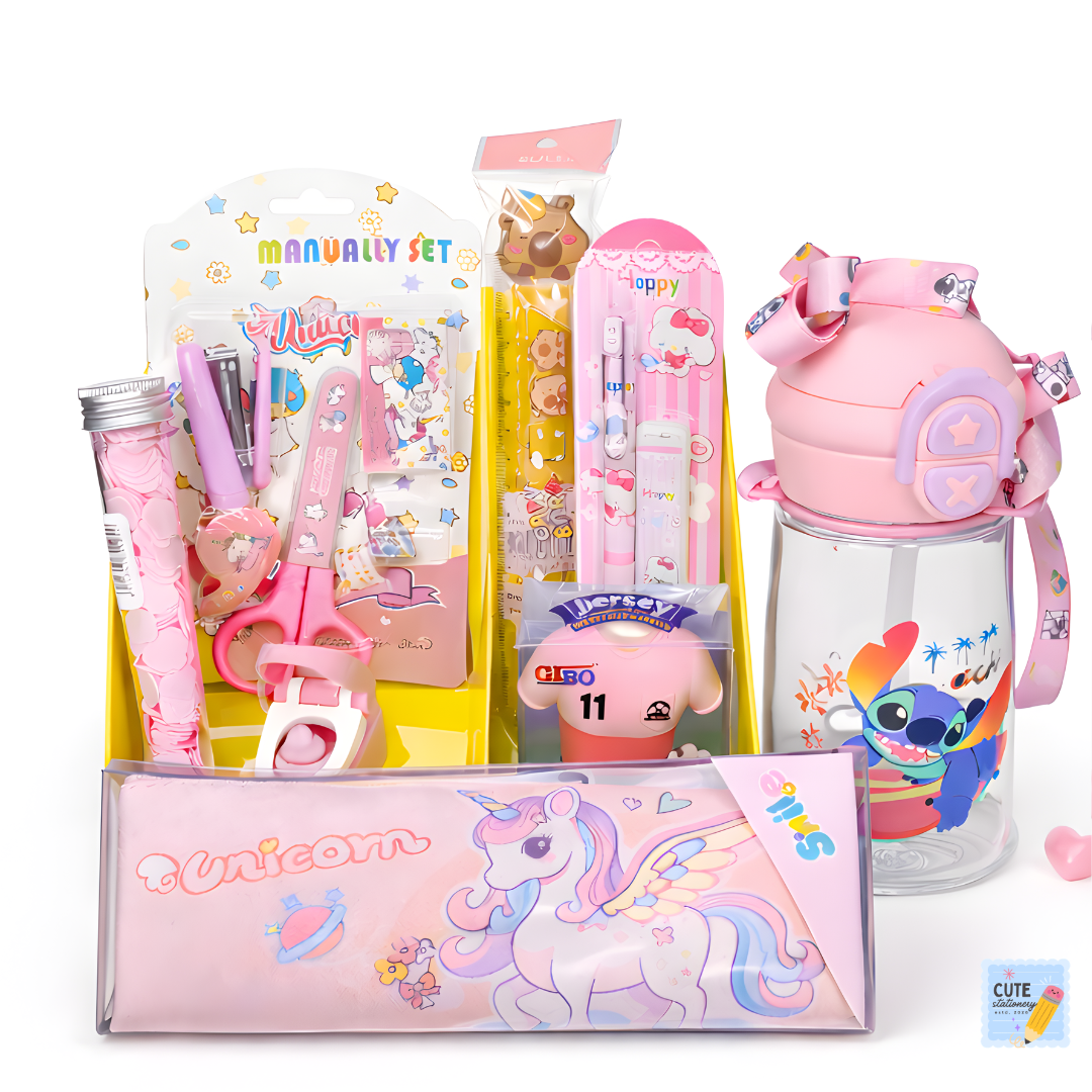 Cute Stationery Combo Set Perfect gift for kids cute, useful & Value packed!