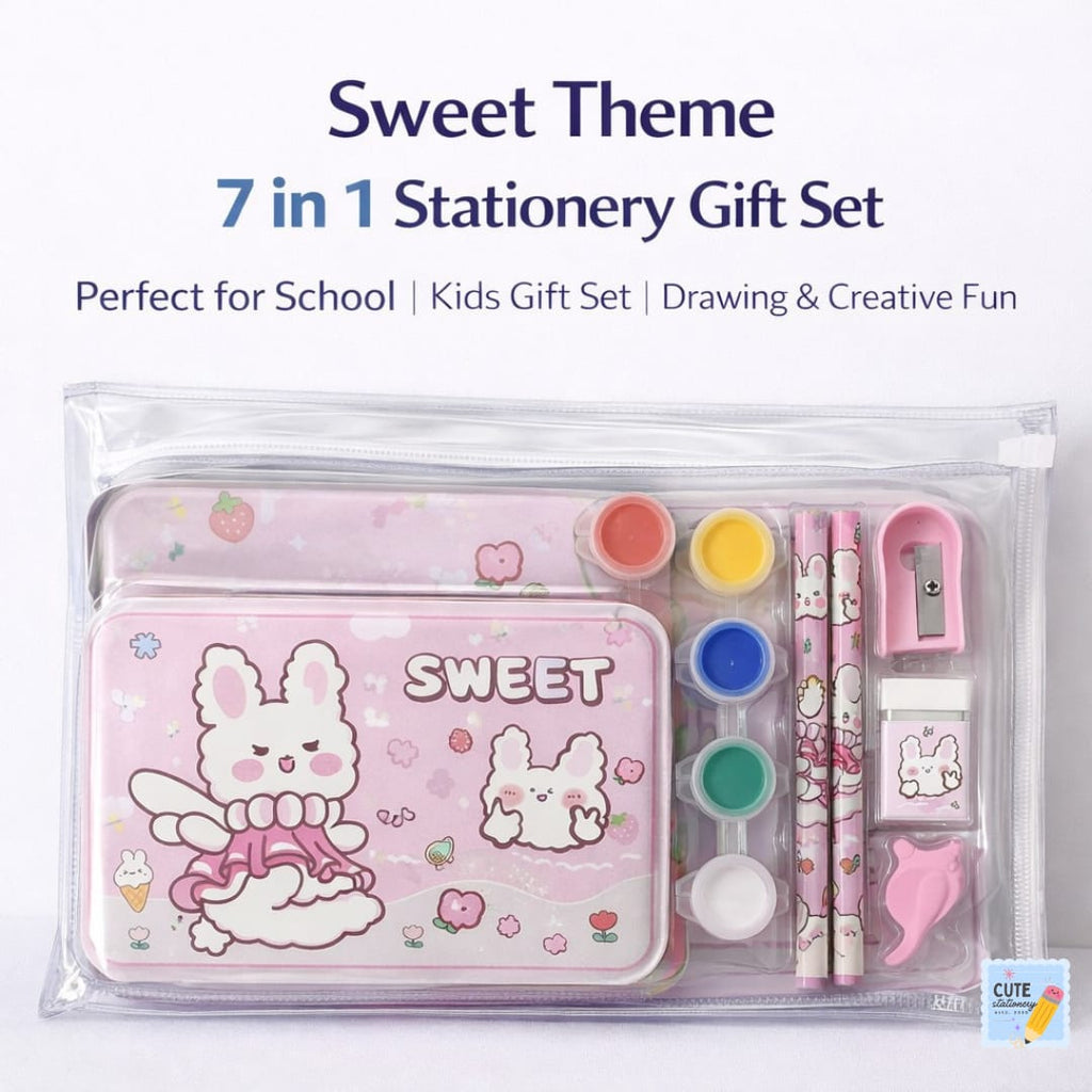 Cartoon Stationery Gift Set | Available in Unicorn, Dinosaur, Space and Hello theme