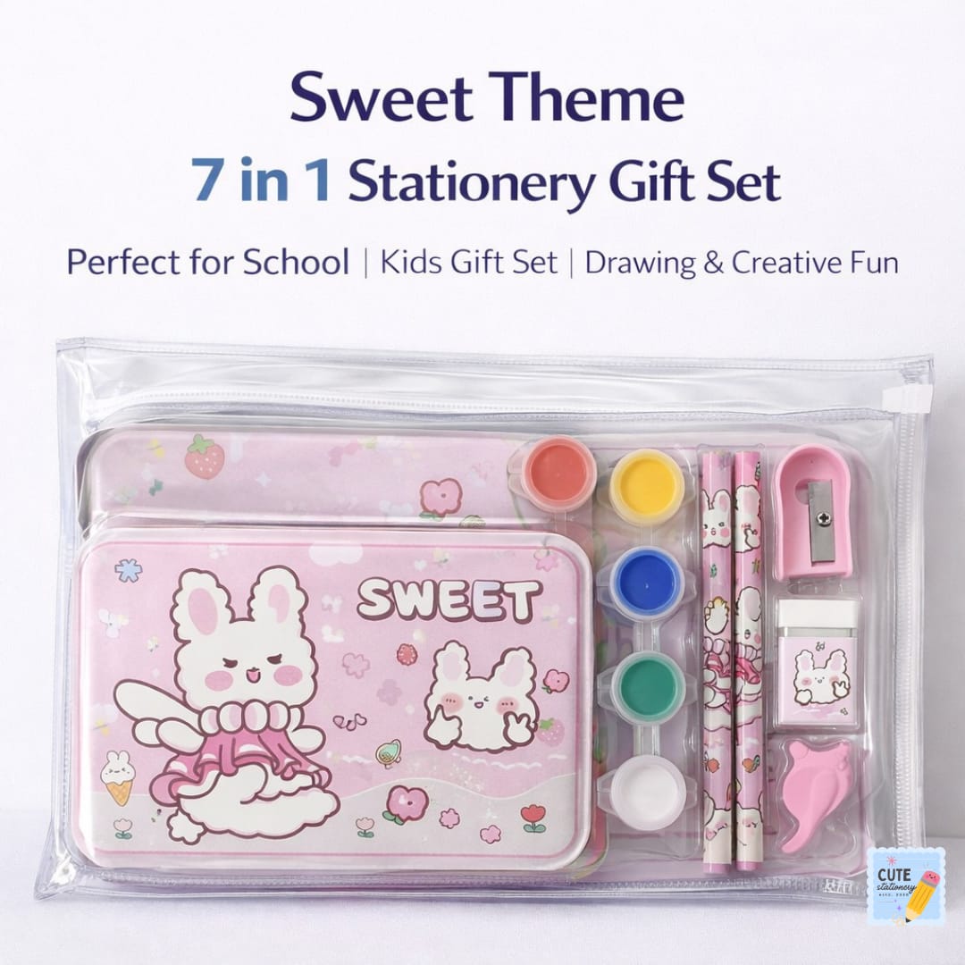 Cartoon Stationery Gift Set | Available in Unicorn, Dinosaur, Space and Hello theme