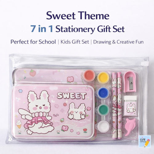 Cartoon Stationery Gift Set | Available in Unicorn, Dinosaur, Space and Hello theme