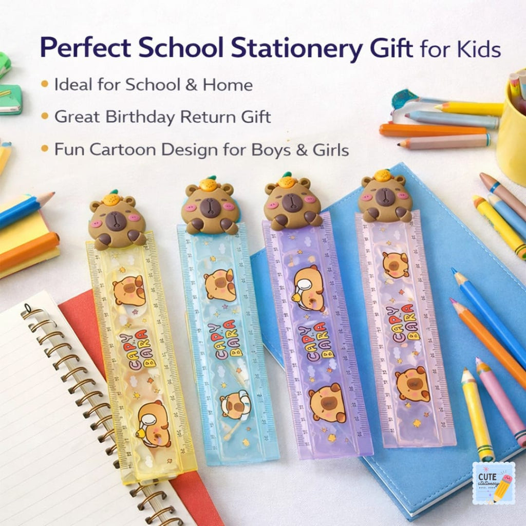 Teddy Design Folding Scale  – Pack of 4 Best for School Going Kids (Return Gift)
