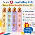 Teddy Design Folding Scale  – Pack of 4 Best for School Going Kids (Return Gift)